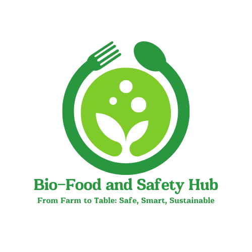 Green and White Illustrative Healthy Food Logo